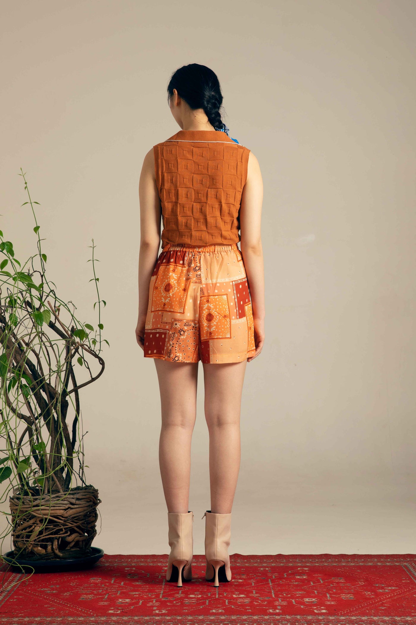 Amara Shorts Bandana Orange