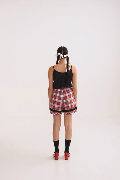 Tabitha Shorts Checked Red